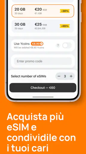 Yesim: eSIM Internet Viaggi screenshot 4