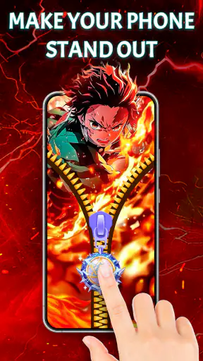 Zipper Lock Screen, Wallpapers screenshot 1