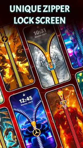 Zipper Lock Screen, Wallpapers screenshot 2