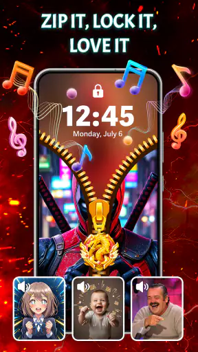 Zipper Lock Screen, Wallpapers screenshot 6