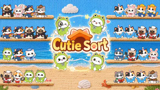 Cutie Sort: 猫 ソートパズル screenshot 1