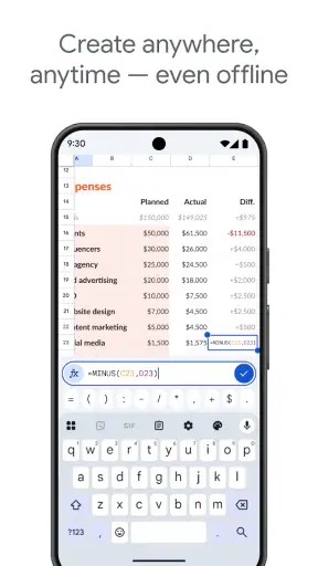 Google スプレッドシート screenshot 2