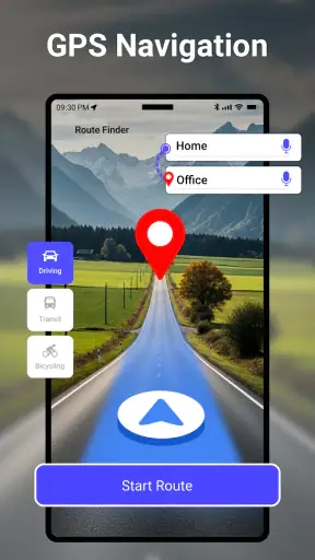 GPS ナビゲーション ＆ 地図 方向: ルート ファインダ screenshot 1