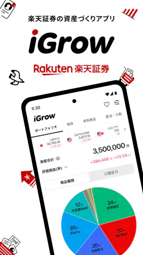 iGrow - 楽天証券の資産づくりアプリ screenshot 8
