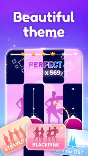 k-pop 音ゲー: ピアノタイル & リズムゲーム screenshot 10