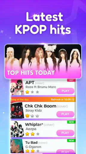 k-pop 音ゲー: ピアノタイル & リズムゲーム screenshot 2