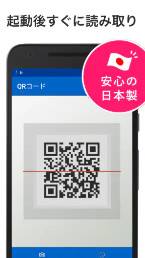 QRコードリーダー :安全な日本製QRコード読み取りアプリ screenshot 2