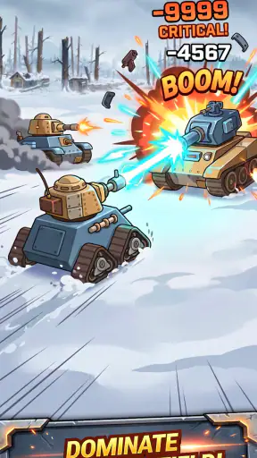 Steelborn: 戦車放置RPG screenshot 1
