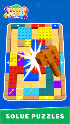 スワイプ・イット：木製ボードパズル screenshot 1