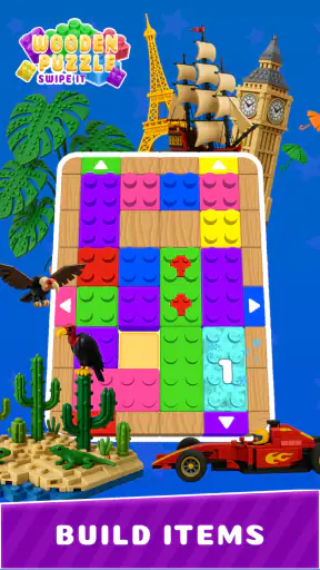 スワイプ・イット：木製ボードパズル screenshot 2