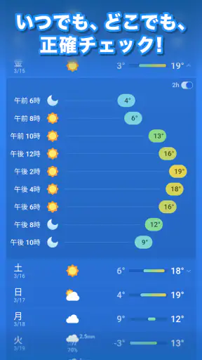 天気天気 - 気温に合った服装がわかる天気予報アプリ screenshot 3