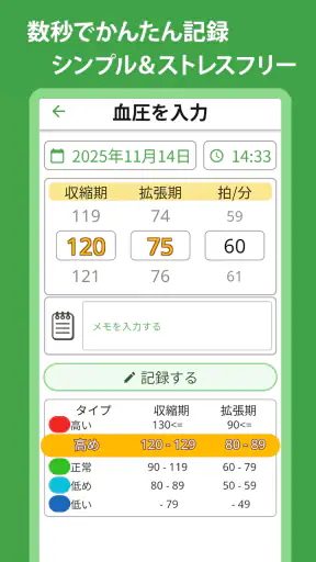 血圧記録・血圧手帳(血圧管理)アプリ TryNotes screenshot 3