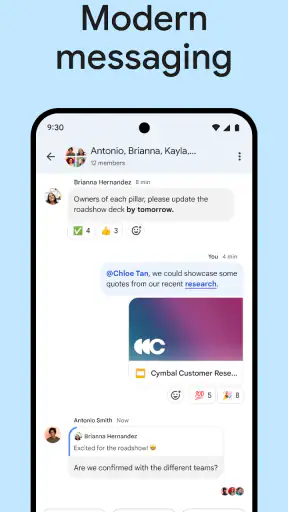 Google Chat screenshot 1