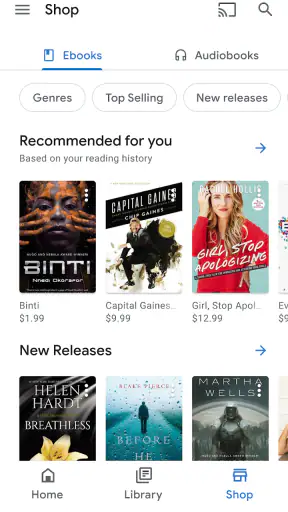Google Play 북 - 전자책, 만화 및 오디오북 screenshot 1