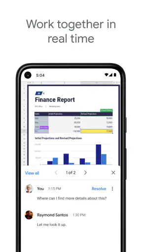 Google Sheets screenshot 1
