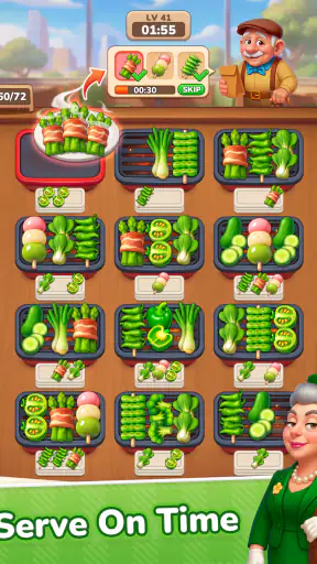 Grill Master: 음식 정렬 퍼즐 screenshot 12