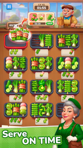 Grill Master: 음식 정렬 퍼즐 screenshot 4