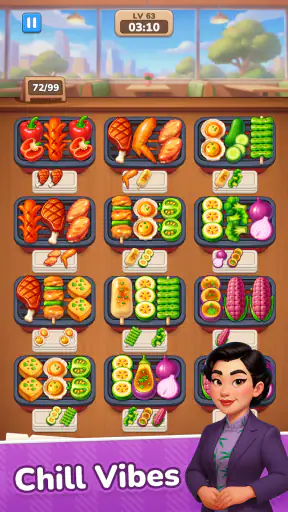 Grill Master: 음식 정렬 퍼즐 screenshot 6