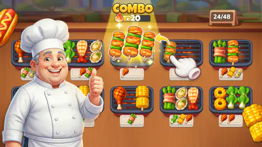 Grill Master: 음식 정렬 퍼즐 screenshot 7