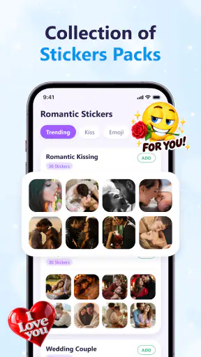 Romantic Stickers - WAStickers screenshot 2
