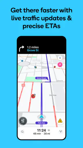 Waze - GPS, 지도와  소셜 교통정보 screenshot 1