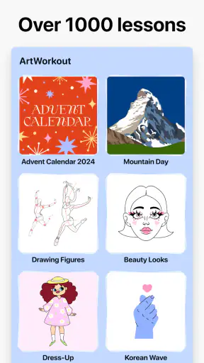 드로잉 앱, 색칠 & 스케치북・ArtWorkout screenshot 4