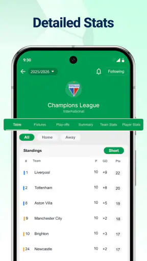 라이브스코어: 축구 라이브 경기 screenshot 3