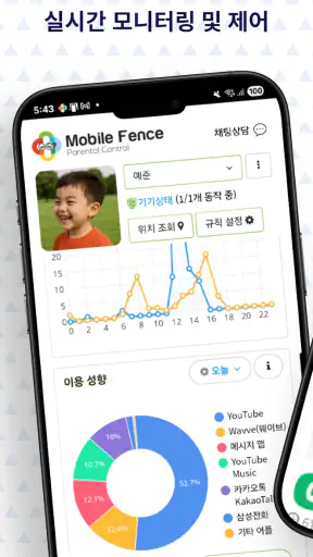 모바일펜스 - 자녀 스마트폰 관리 screenshot 1