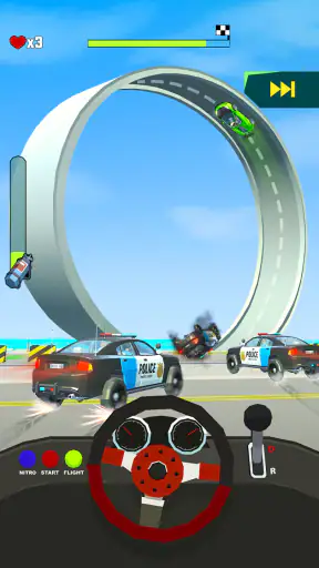 크레이지 러시 3D - 카 레이싱 screenshot 4
