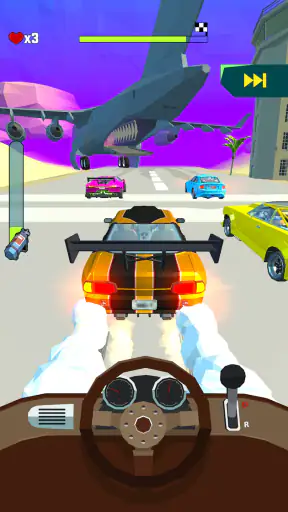 크레이지 러시 3D - 카 레이싱 screenshot 6