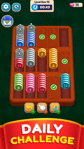 포켓 정렬 (Pocket Sort): 동전 병합 퍼즐 screenshot 5