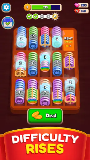 포켓 정렬 (Pocket Sort): 동전 병합 퍼즐 screenshot 6
