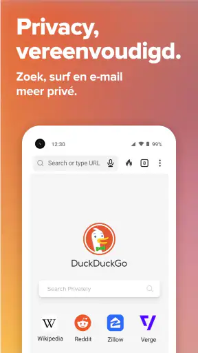 DuckDuckGo Browser, Search, AI screenshot 1