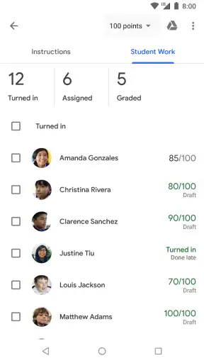 Google Classroom screenshot 4