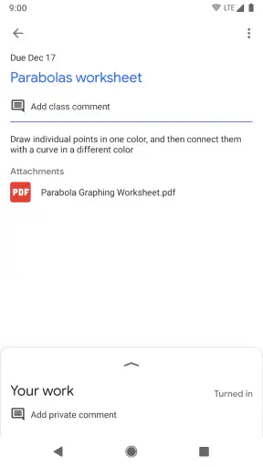 Google Classroom screenshot 6