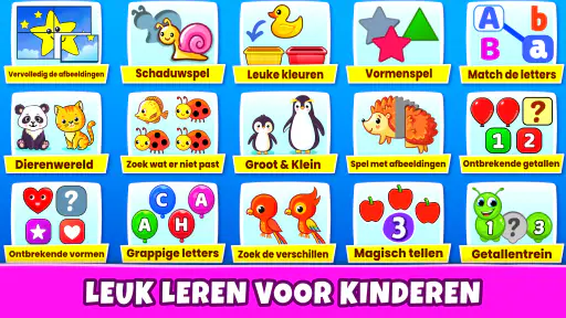 Kinderspellen: kleuren, puzzel screenshot 2