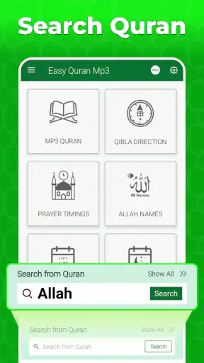 Koran mp3 offline met Qibla screenshot 5