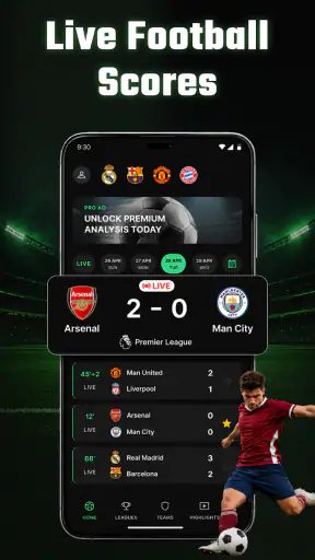 Live Score: Football Result screenshot 1
