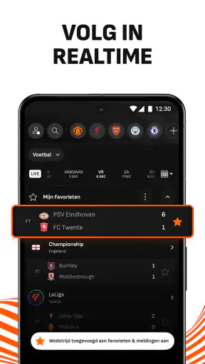 LiveScore: Live sportuitslagen screenshot 4