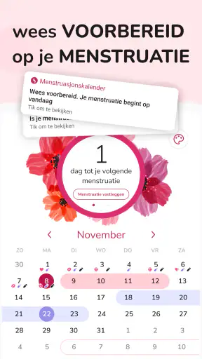 Menstruatie Kalender: Ovulatie screenshot 10