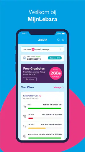 MyLebara Prepaid & Sim Only screenshot 1
