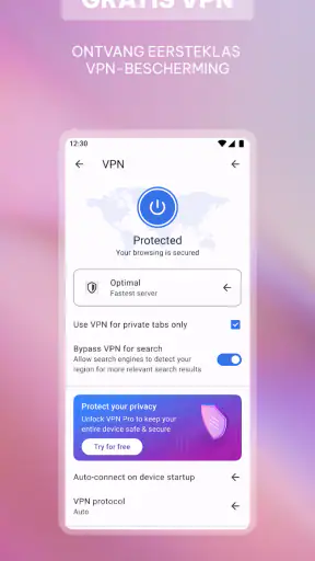 Opera-browser met VPN screenshot 3