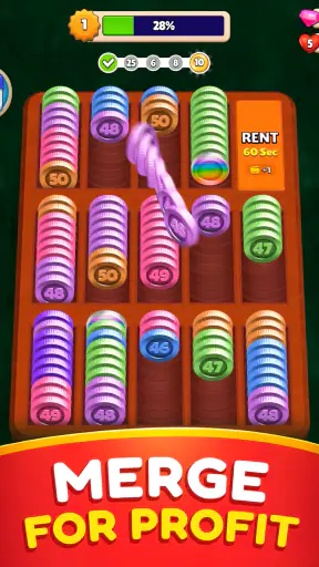 Pocket Sort: Coin Merge Puzzle screenshot 7
