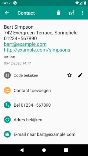 QR- en barcodescanner screenshot 3
