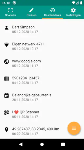 QR- en barcodescanner screenshot 5