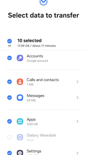 Samsung Smart Switch Mobile screenshot 4