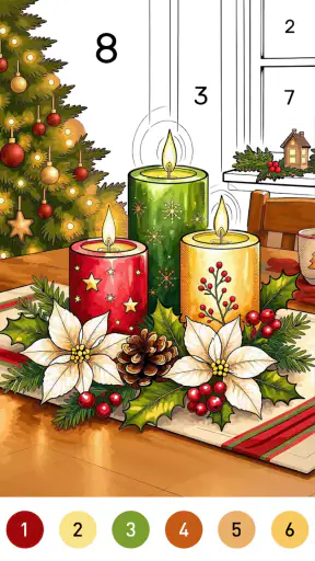 Santa Color By Number Games screenshot 5
