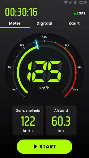 Snelheidsmeter & afstandsmeter screenshot 2