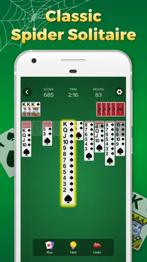 Spider Solitaire-spellen screenshot 2