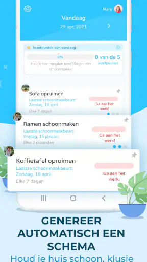 Sweepy Huishoudelijke planning screenshot 2
